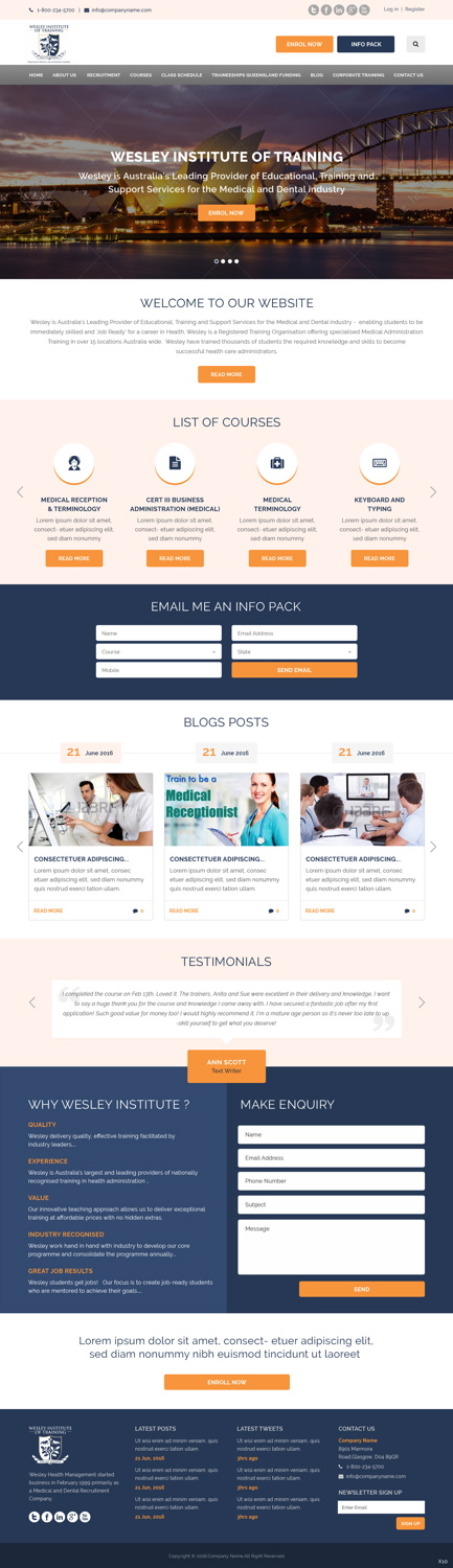 Web Design by pb for Wesley Health Management | Design #11288585