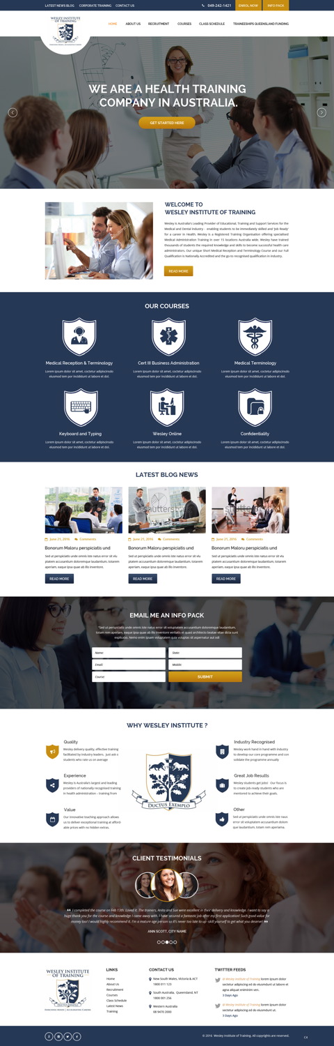 Web Design by pb for Wesley Health Management | Design #11291367
