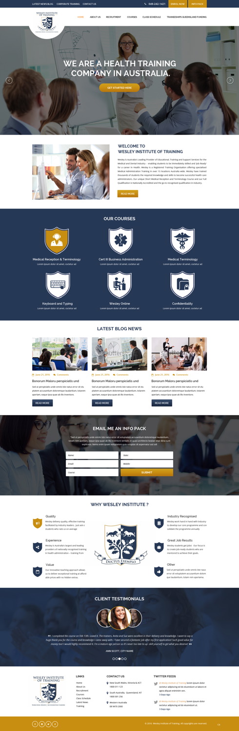 Web Design by pb for Wesley Health Management | Design #11291370