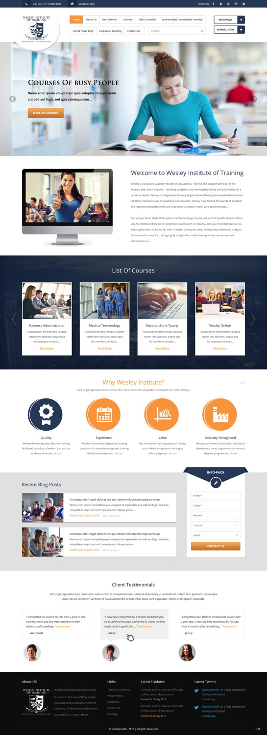 Web Design by pb for Wesley Health Management | Design #11291371