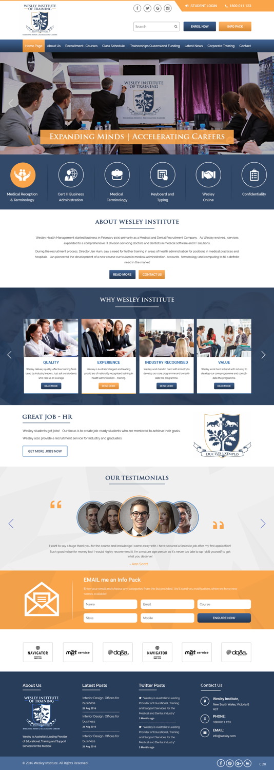 Web Design par pb pour Wesley Health Management | Design #11291372