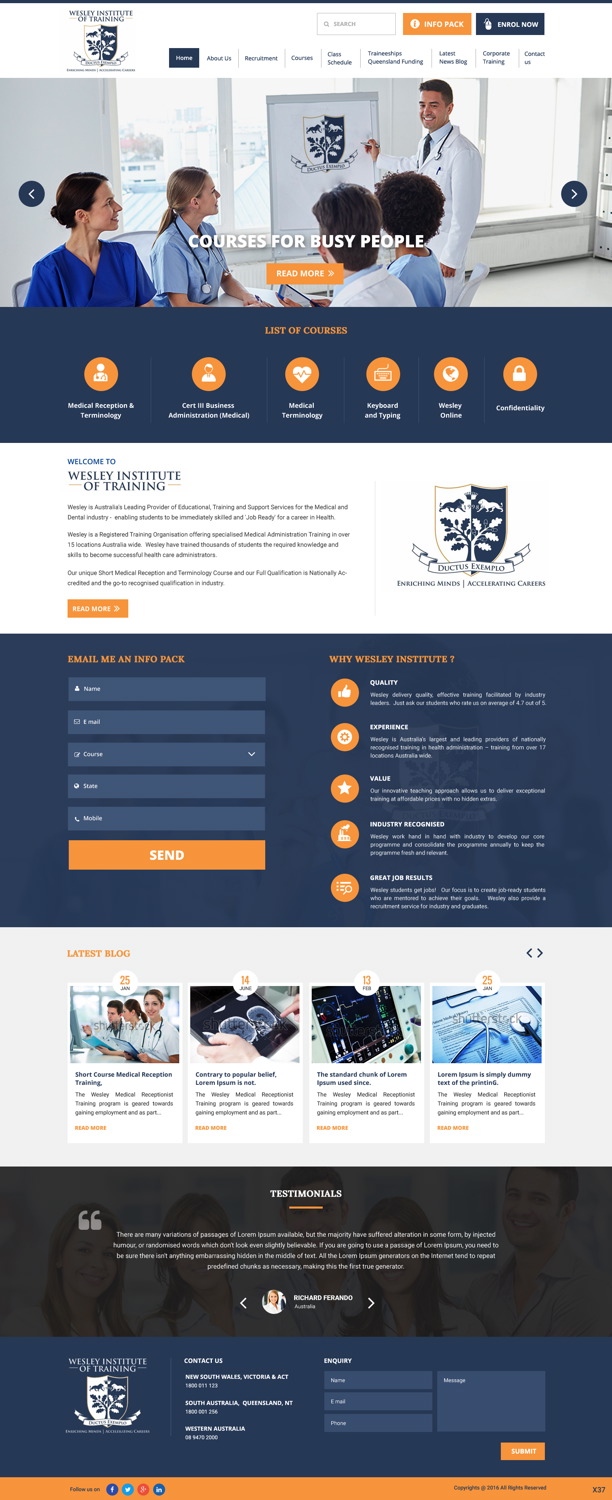 Web Design by pb for Wesley Health Management | Design #11291373