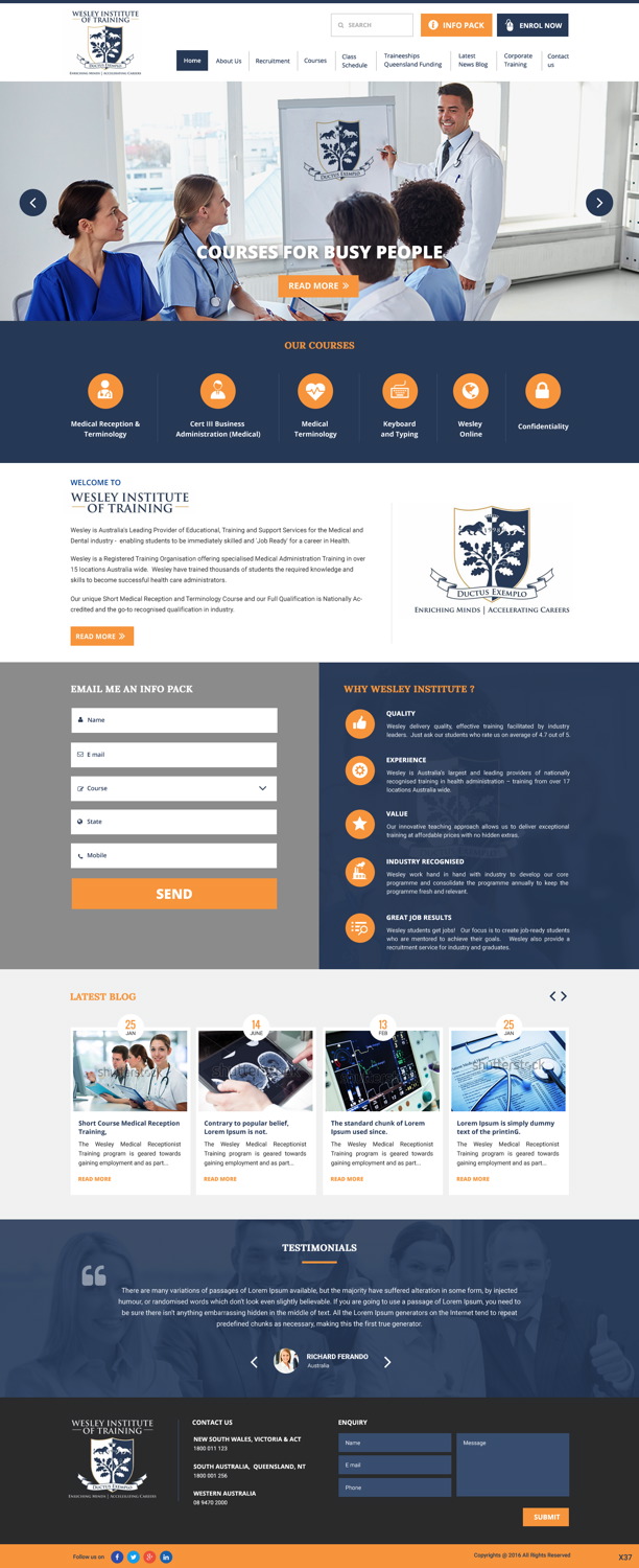 Web Design by pb for Wesley Health Management | Design #11301304