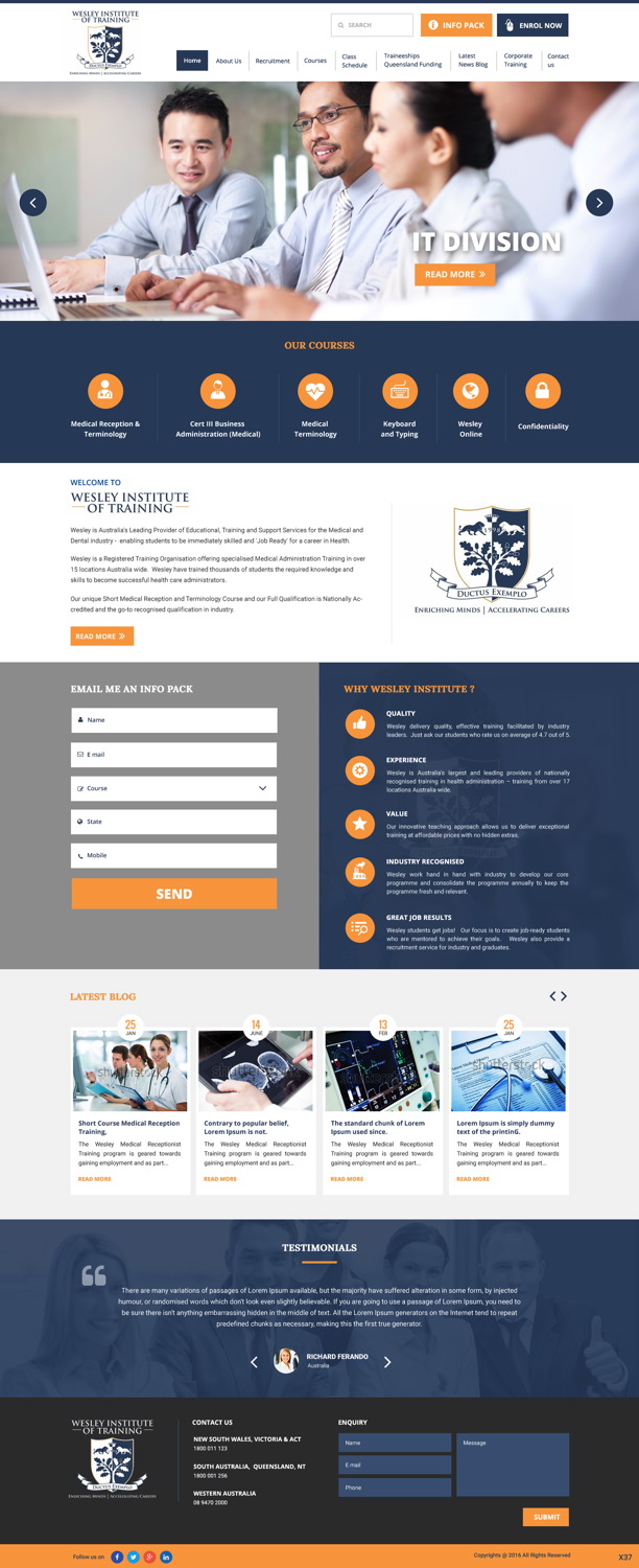 Web Design par pb pour Wesley Health Management | Design #11301305