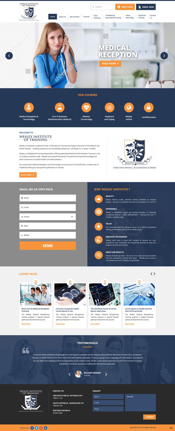 Web Design by pb for Wesley Health Management | Design #11301306