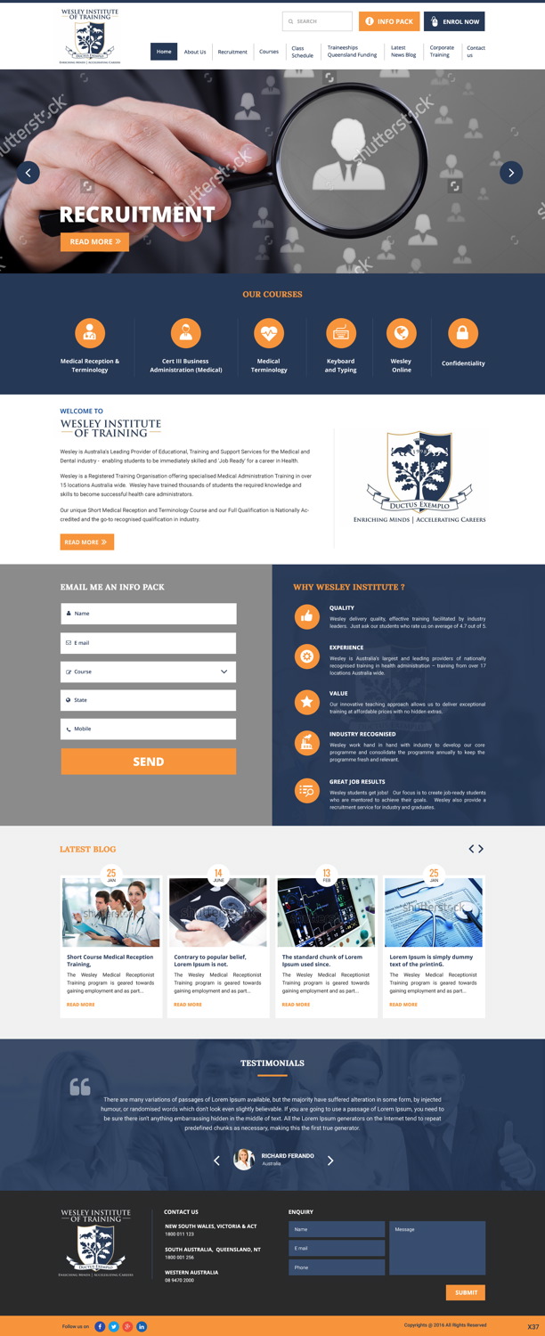 Web Design by pb for Wesley Health Management | Design #11301307
