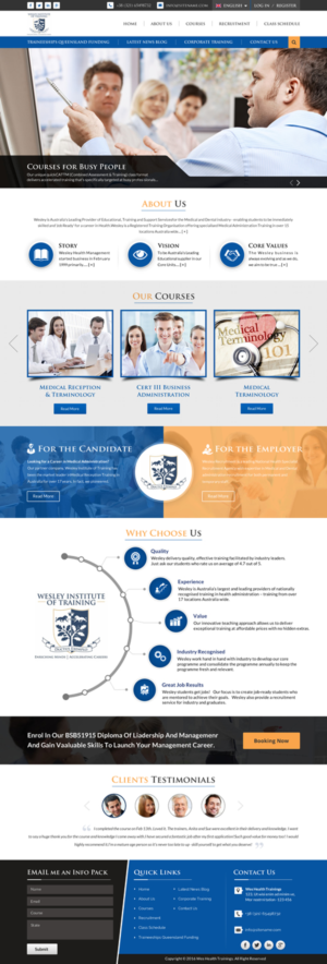 Web Design by Sbss for Wesley Health Management | Design: #11281648