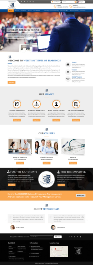 Web Design by Sbss for Wesley Health Management | Design: #11281652