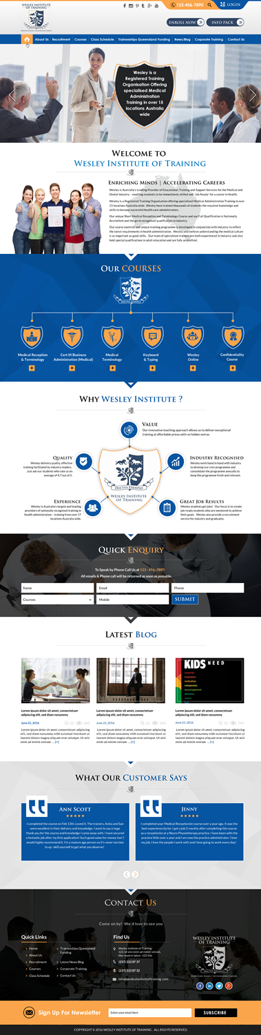 Web Design by Sbss for Wesley Health Management | Design #11281655