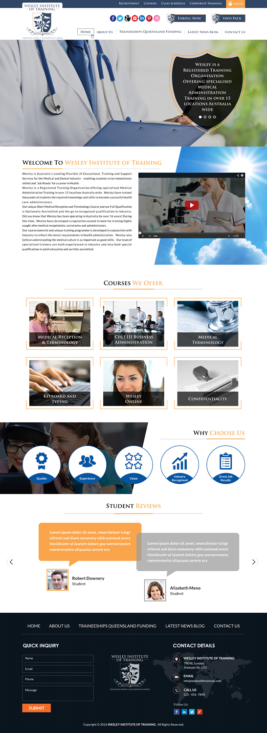 Web Design by Sbss for Wesley Health Management | Design #11281657