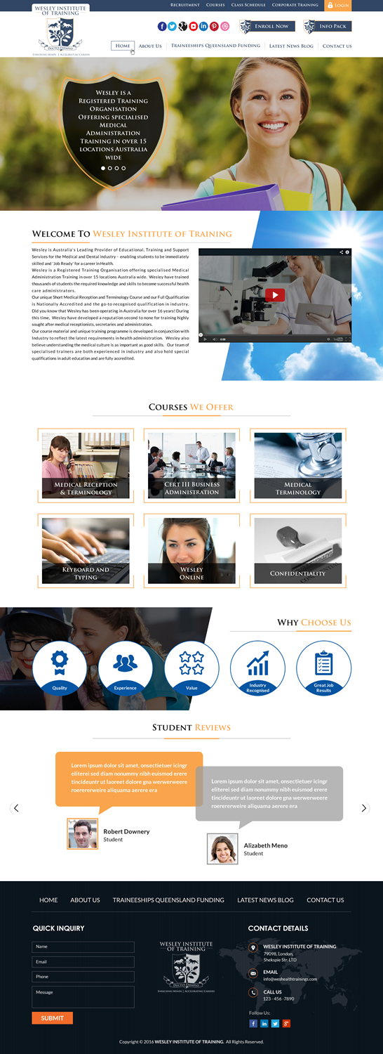 Web Design by Sbss for Wesley Health Management | Design #11281659