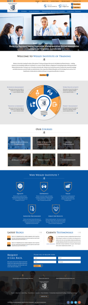 Web Design by Sbss for Wesley Health Management | Design: #11281663