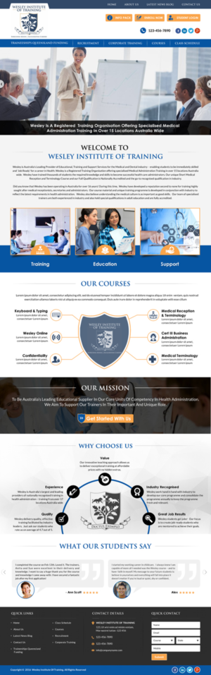 Web Design by Sbss for Wesley Health Management | Design: #11281664