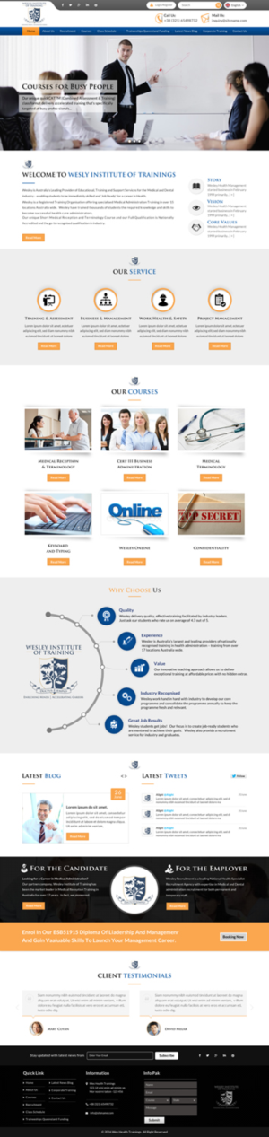 Web Design by Sbss for Wesley Health Management | Design: #11288173