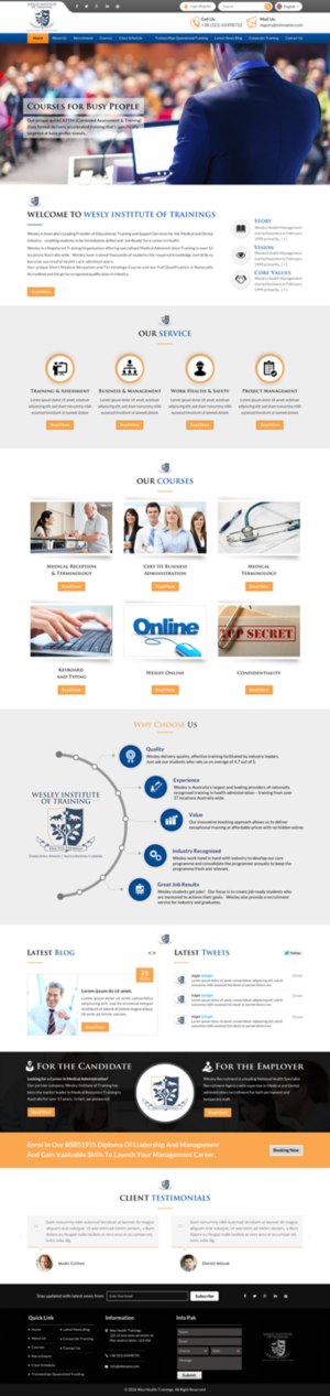 Web Design by Sbss for Wesley Health Management | Design: #11288176