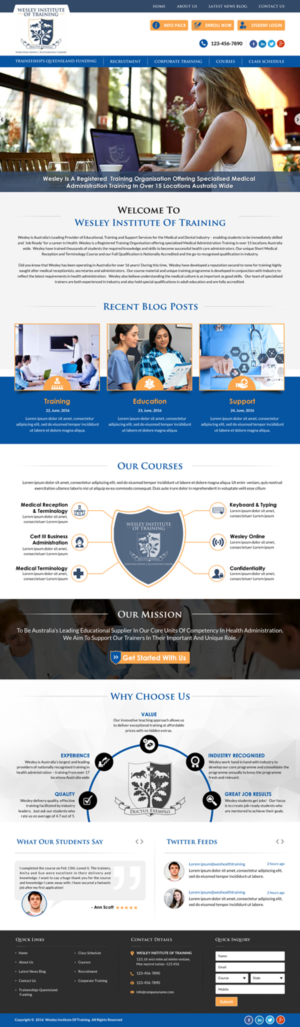 Web Design by Sbss for Wesley Health Management | Design: #11296580