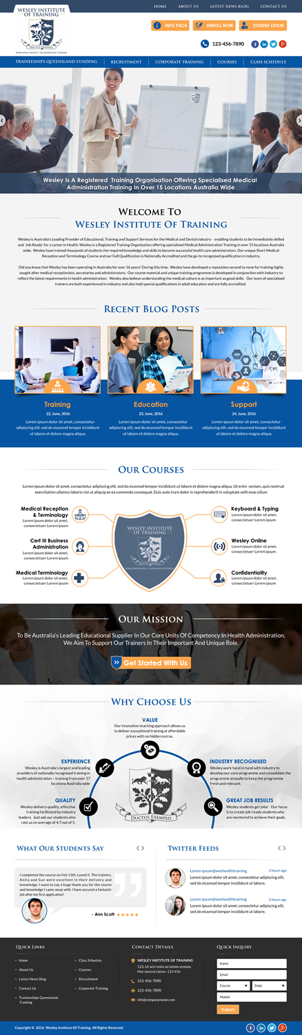 Web Design by Sbss for Wesley Health Management | Design #11296581