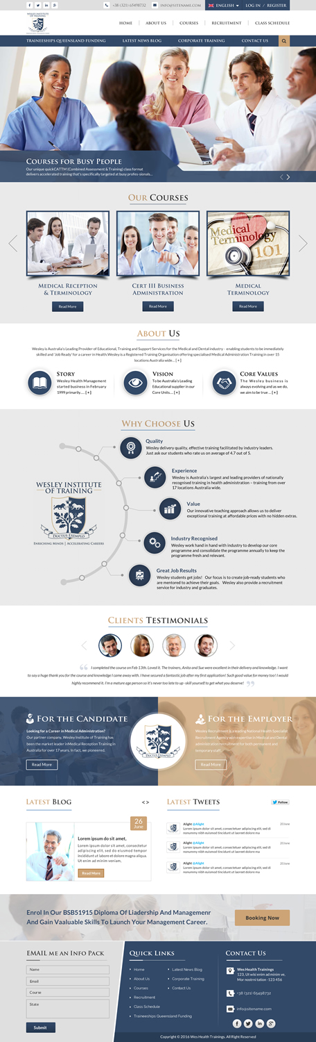 Web Design par Sbss pour Wesley Health Management | Design #11302074