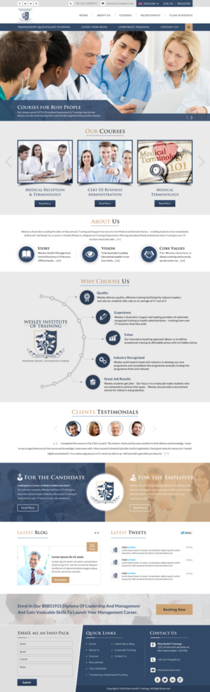 Web Design by Sbss for Wesley Health Management | Design: #11302076