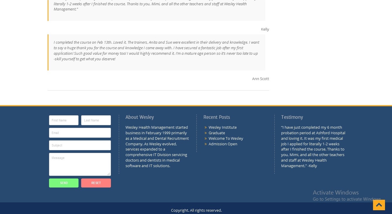 Web Design by Pmangozho for Wesley Health Management | Design #11333036