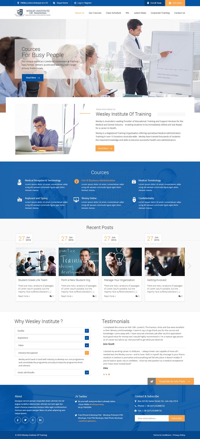 Web Design by syrwebdevelopment for Wesley Health Management | Design #11307560