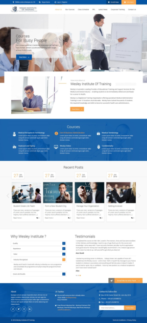 Web Design by syrwebdevelopment for Wesley Health Management | Design #11307560