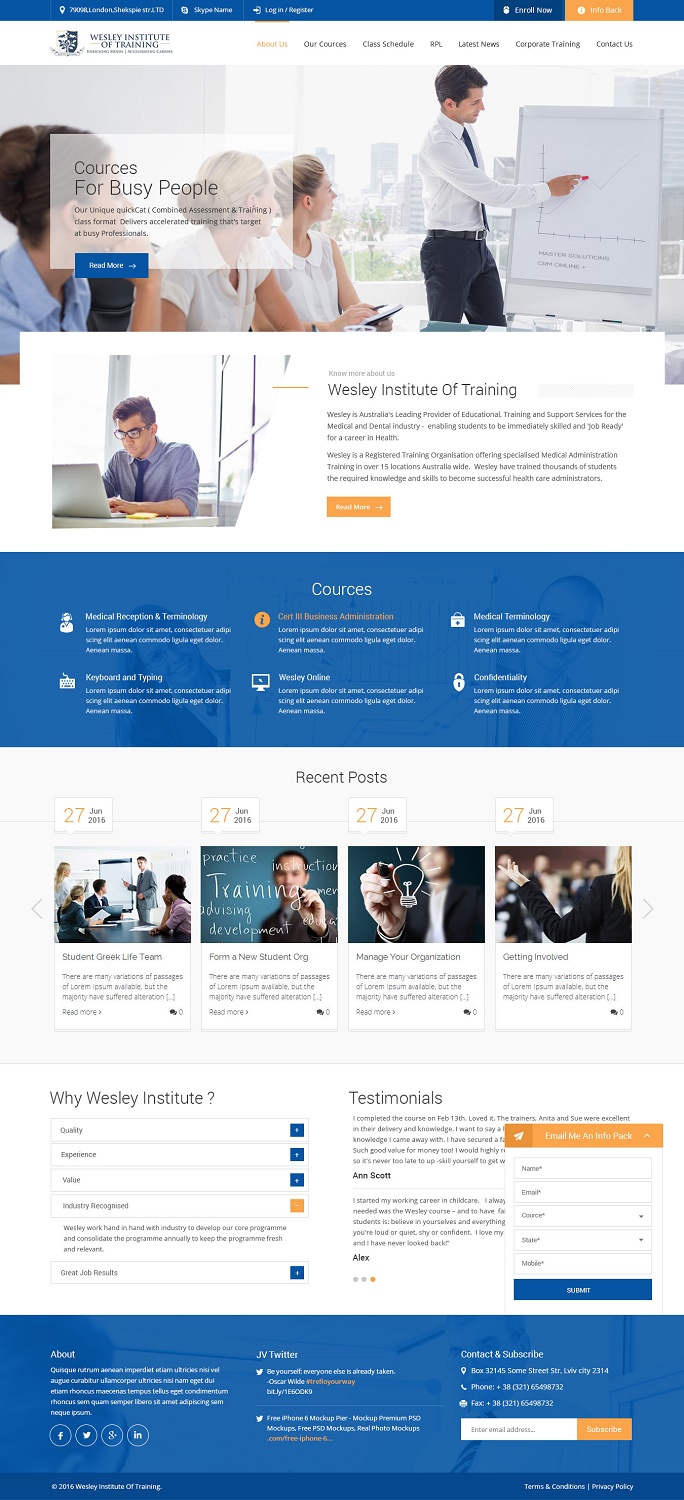 Web Design by syrwebdevelopment for Wesley Health Management | Design #11307568