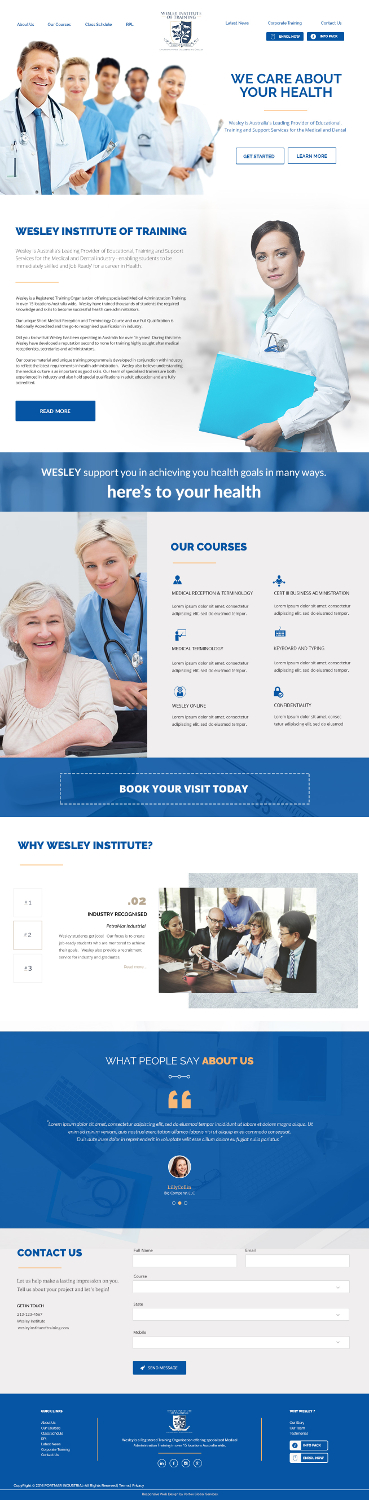 Web Design by Vortex Global for Wesley Health Management | Design #11298980