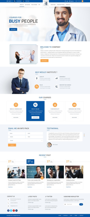 Web Design by zxsolutions for Wesley Health Management | Design #11316092