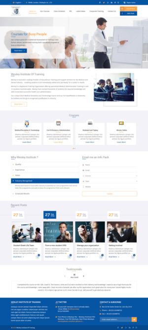 Web Design by nzdesigners for Wesley Health Management | Design #11307579