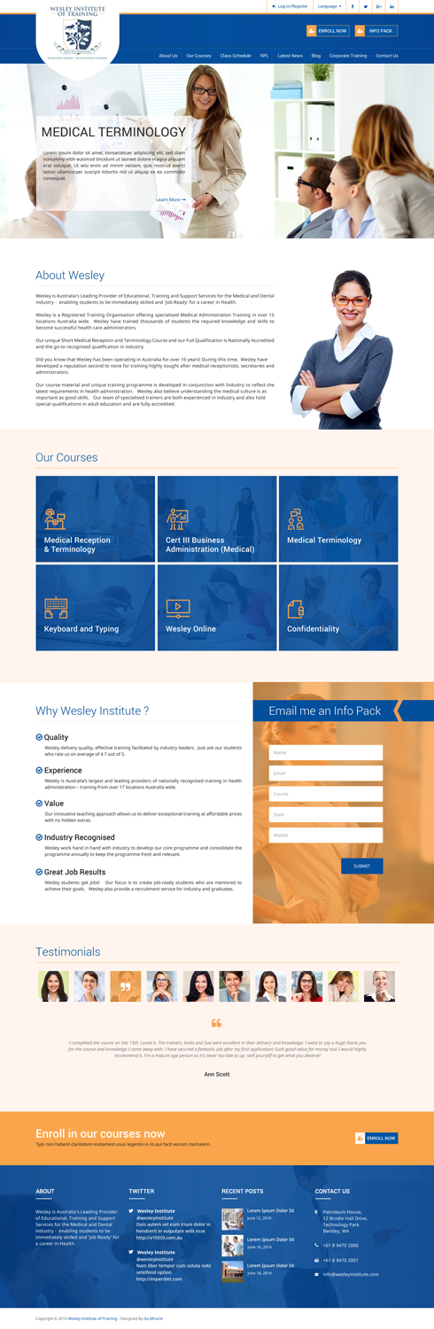 Web Design by Da Miracle for Wesley Health Management | Design #11300458