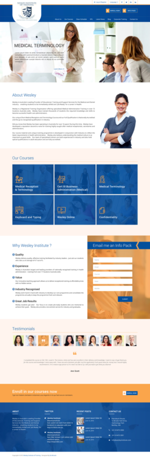 Web Design by Da Miracle for Wesley Health Management | Design #11300458