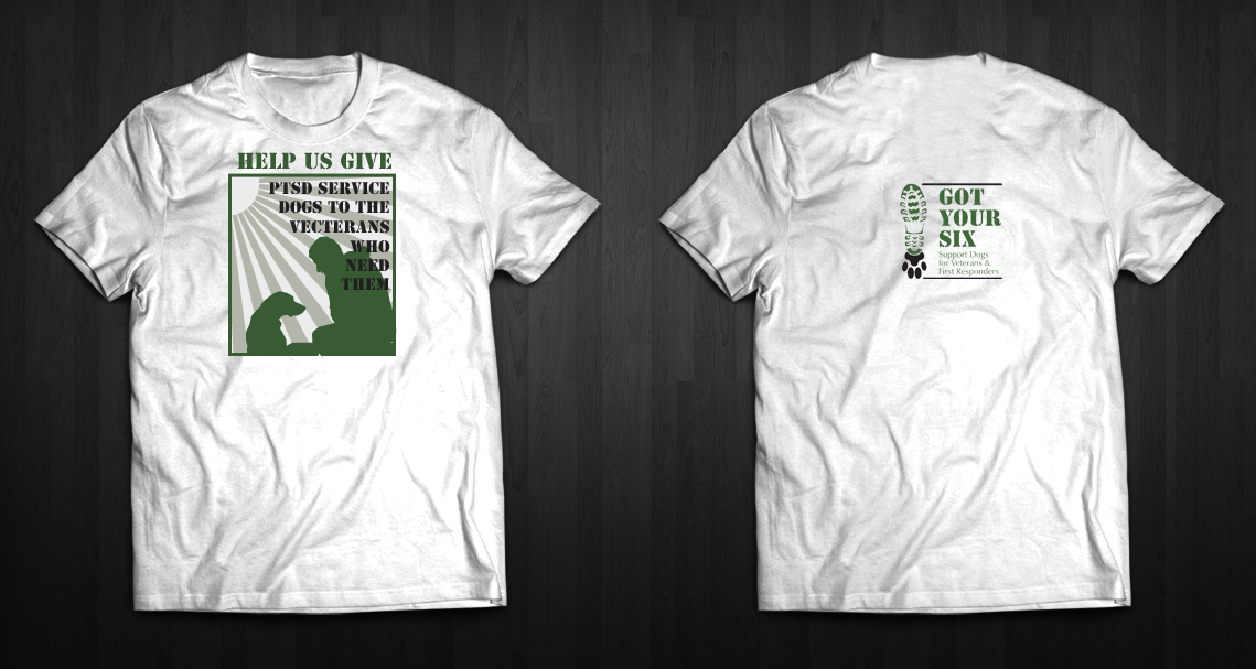 Design de T-shirt par chandrayaan.creative pour Got Your Six Support Dogs | Design #11266750