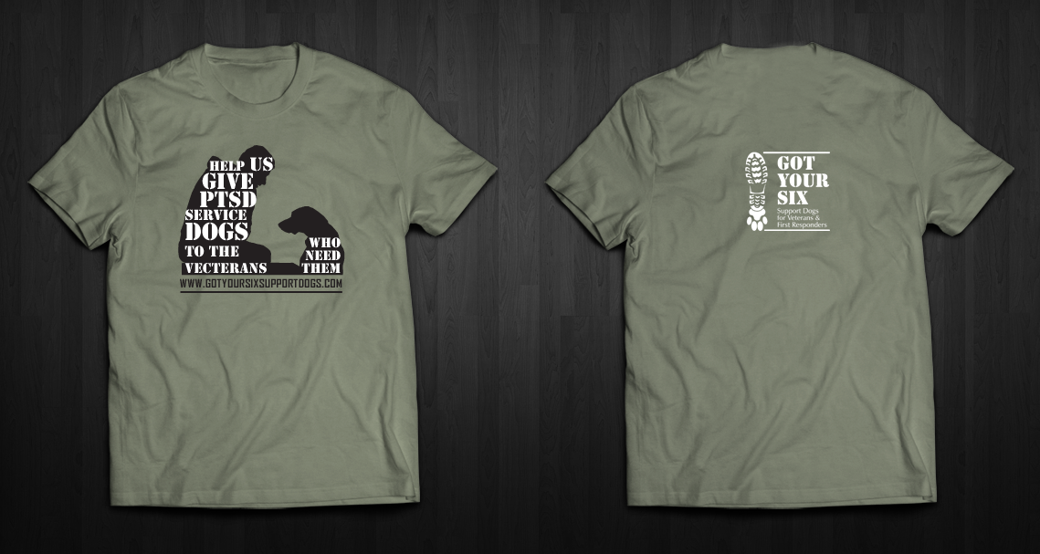 T-shirt Design by chandrayaan.creative for Got Your Six Support Dogs | Design #11266753