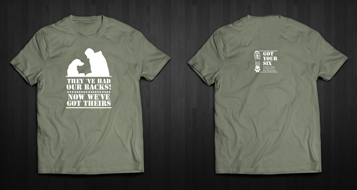 T-shirt Design by chandrayaan.creative for Got Your Six Support Dogs | Design #11266757