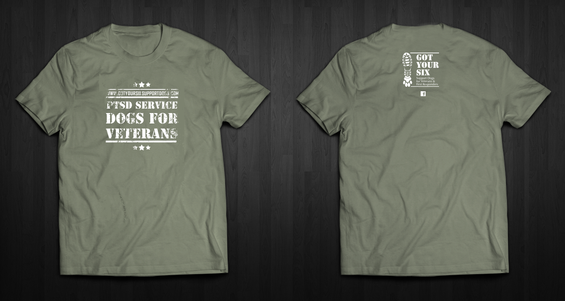 Diseño de Camiseta por chandrayaan.creative para Got Your Six Support Dogs | Diseño #11266758