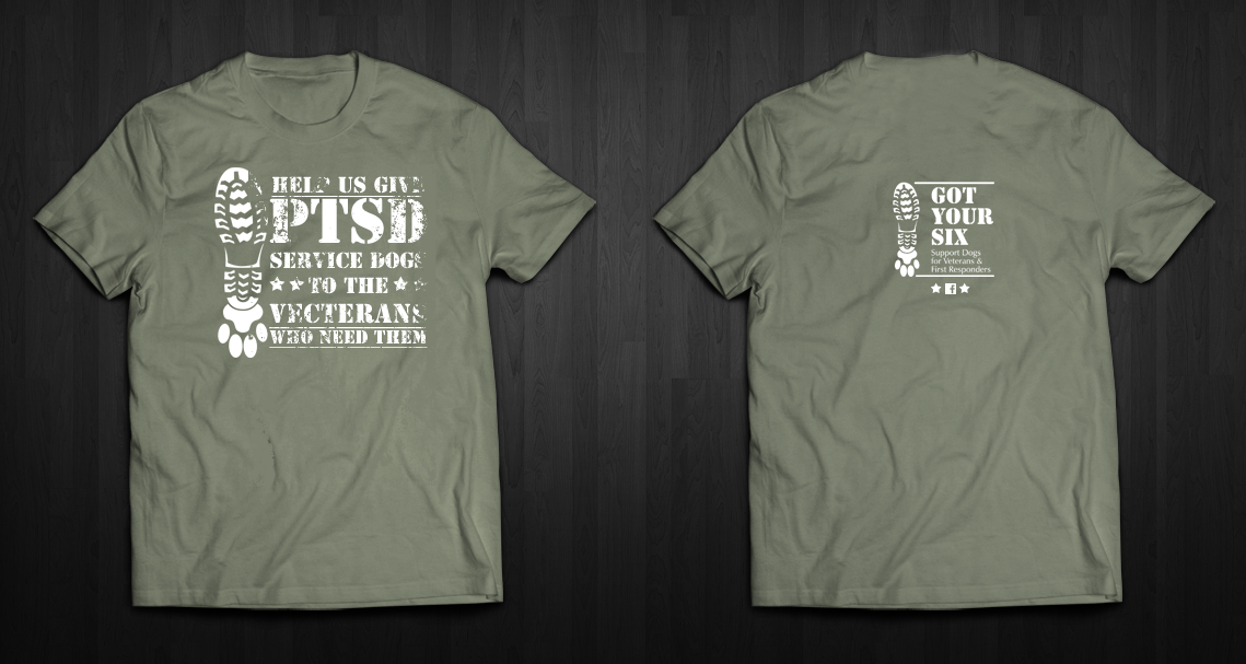 Diseño de Camiseta por chandrayaan.creative para Got Your Six Support Dogs | Diseño #11266761