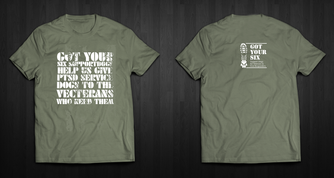 Diseño de Camiseta por chandrayaan.creative para Got Your Six Support Dogs | Diseño #11266764