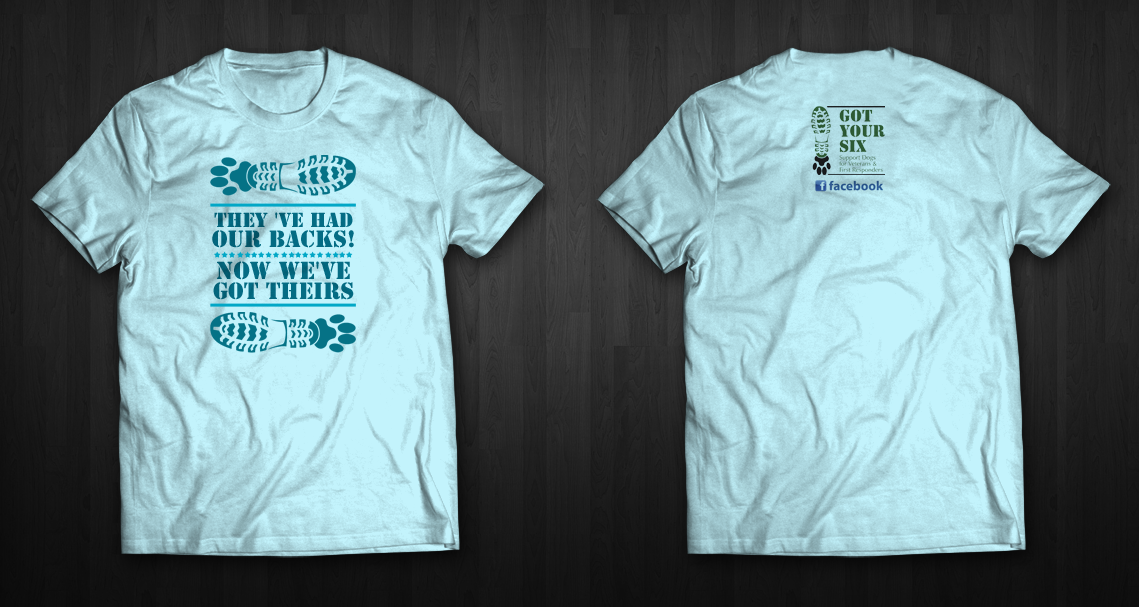 Diseño de Camiseta por chandrayaan.creative para Got Your Six Support Dogs | Diseño #11279289