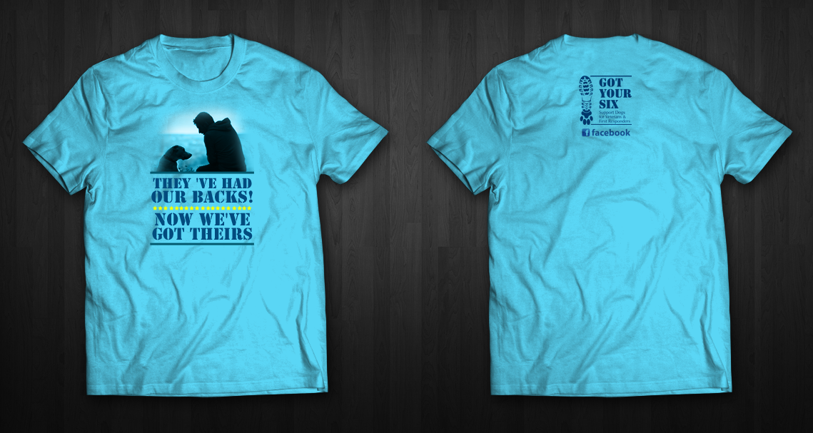 Diseño de Camiseta por chandrayaan.creative para Got Your Six Support Dogs | Diseño #11279290