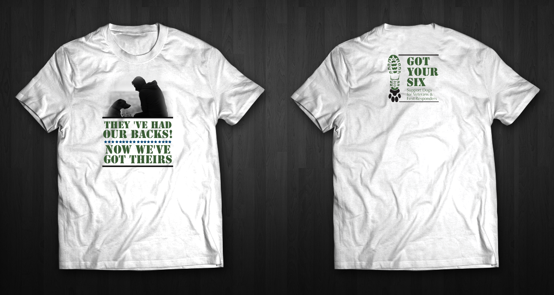 Diseño de Camiseta por chandrayaan.creative para Got Your Six Support Dogs | Diseño #11289188
