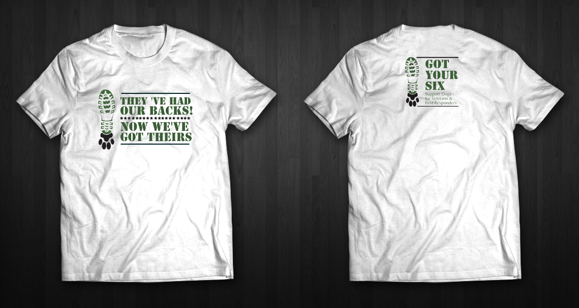 Diseño de Camiseta por chandrayaan.creative para Got Your Six Support Dogs | Diseño #11289703