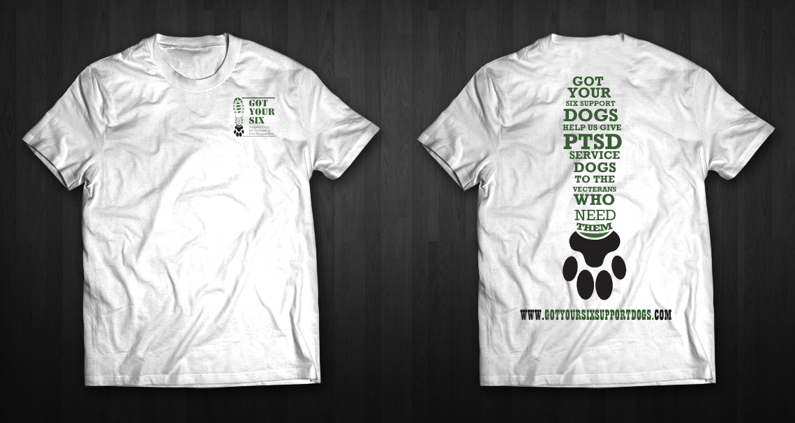 Diseño de Camiseta por chandrayaan.creative para Got Your Six Support Dogs | Diseño #11291210