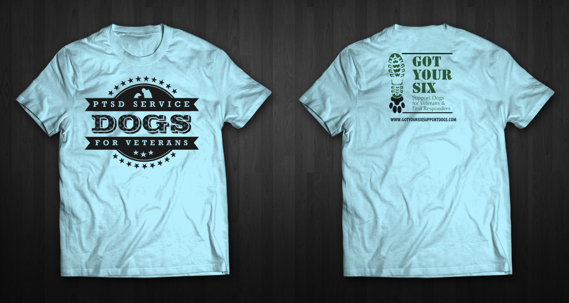 T-shirt Design by chandrayaan.creative for Got Your Six Support Dogs | Design #11297743