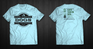 T-shirt Design by chandrayaan.creative for Got Your Six Support Dogs | Design: #11297743