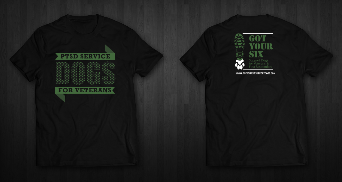 Diseño de Camiseta por chandrayaan.creative para Got Your Six Support Dogs | Diseño #11298236