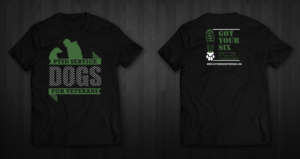 T-shirt Design by chandrayaan.creative for Got Your Six Support Dogs | Design: #11298238