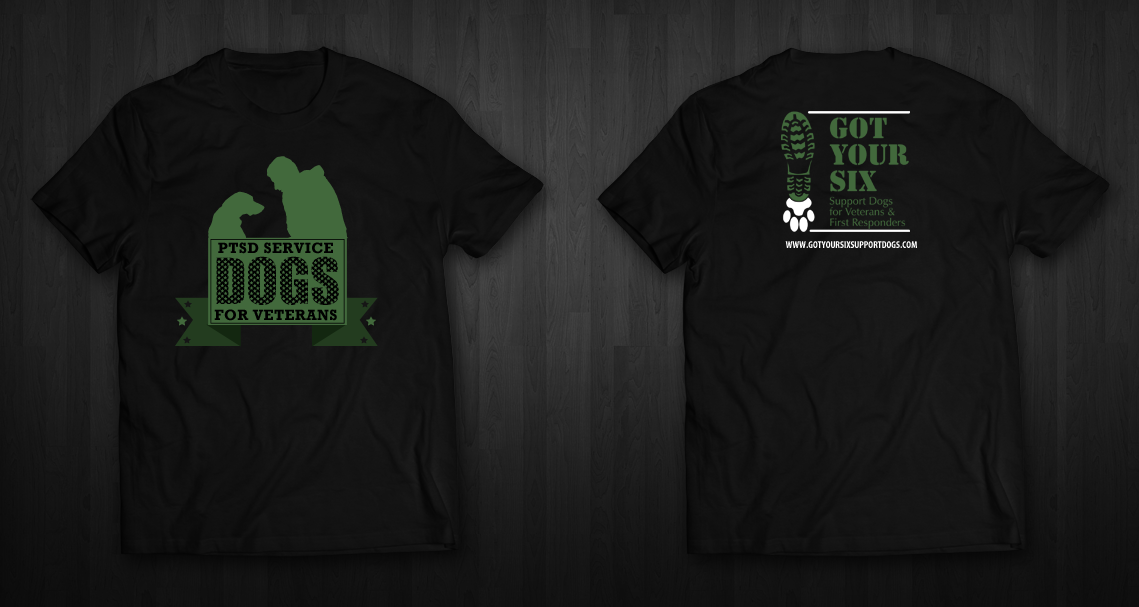T-shirt Design by chandrayaan.creative for Got Your Six Support Dogs | Design #11298239