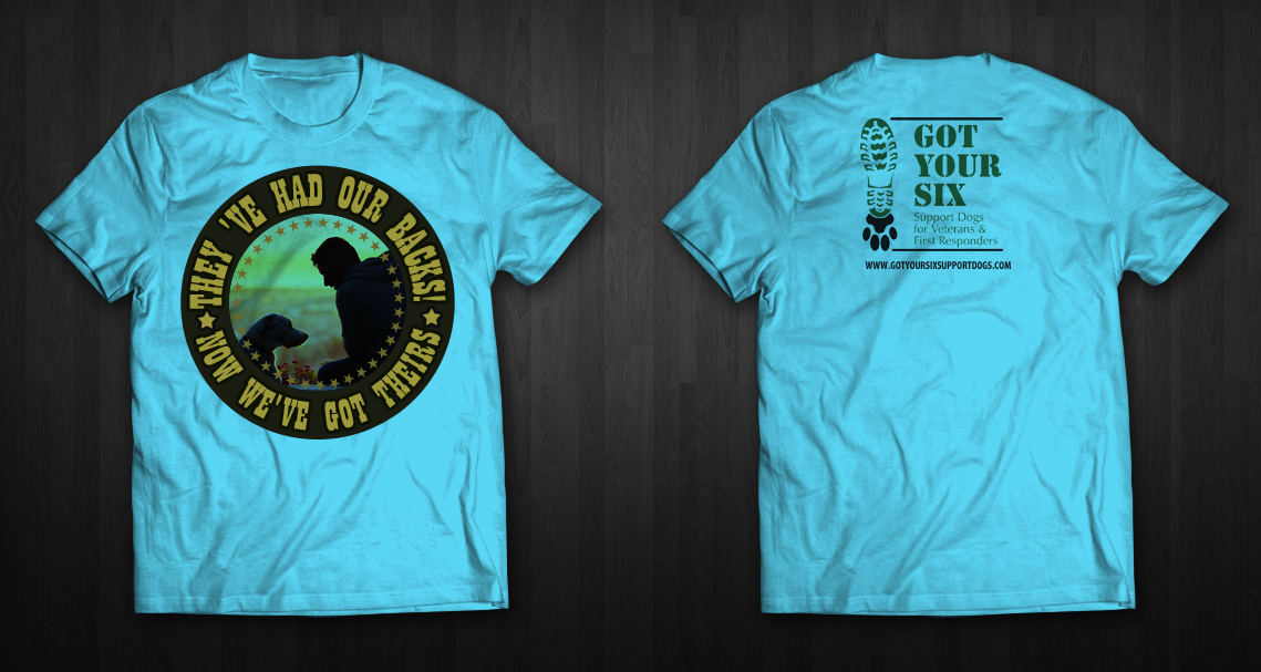 Diseño de Camiseta por chandrayaan.creative para Got Your Six Support Dogs | Diseño #11298241