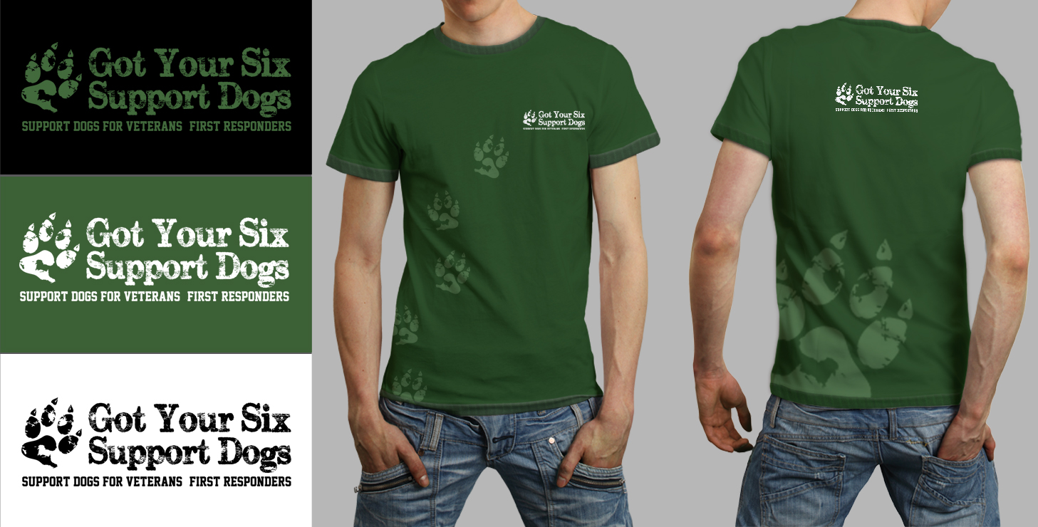 Diseño de Camiseta por SL Designer para Got Your Six Support Dogs | Diseño #11258969